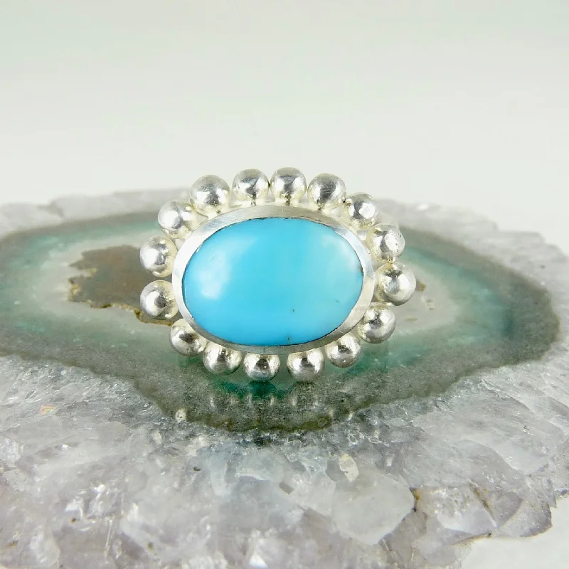 Topaz rings-Silver and Turquoise Courtesan ring