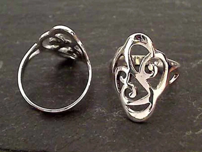 Mystic eye rings-Size 5 Sterling Silver Ring