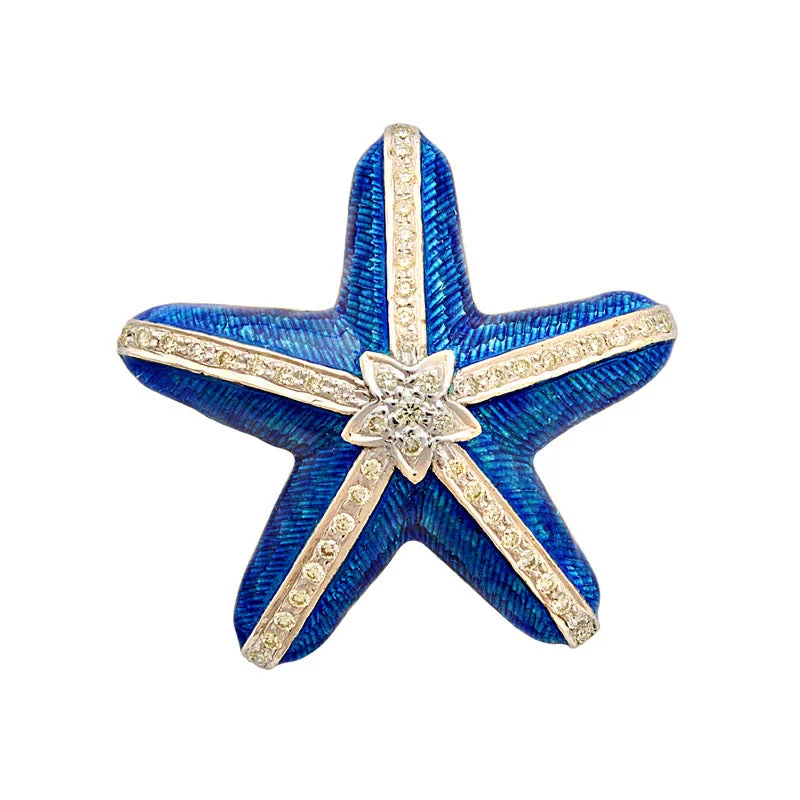 Pure modern brooch-Brooch-Diamond (Enamel)