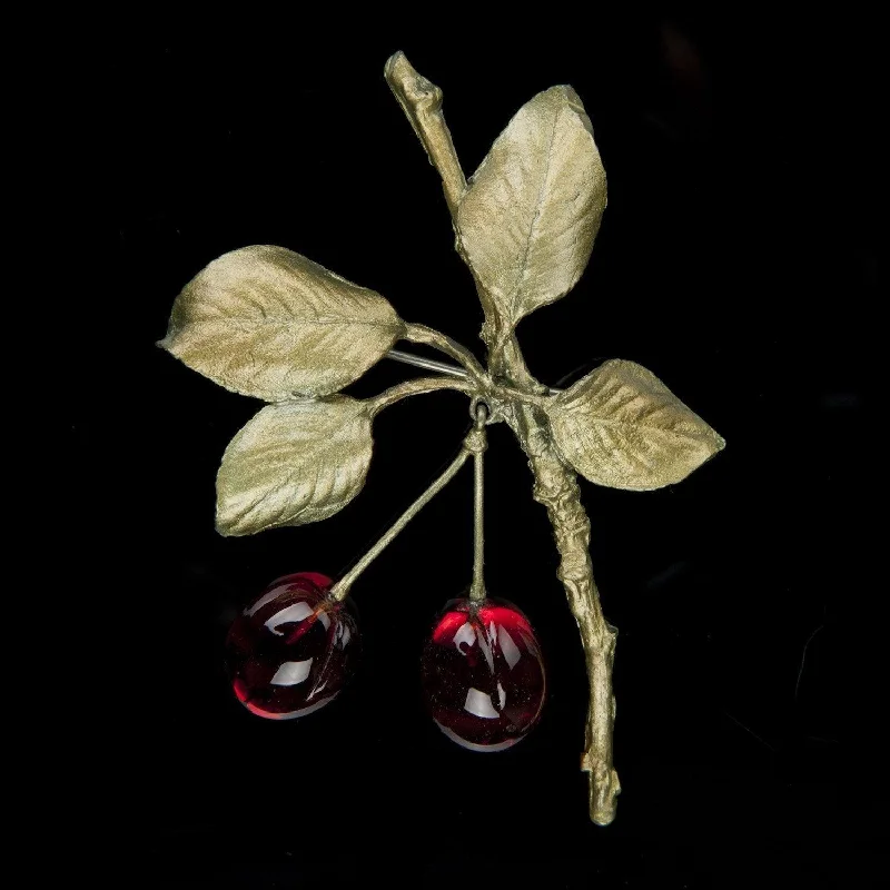 Peace gem brooch-Morello Cherry Brooch