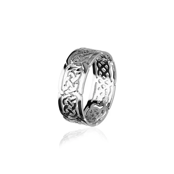 Luxe diamond rings-Celtic Silver Ring R132