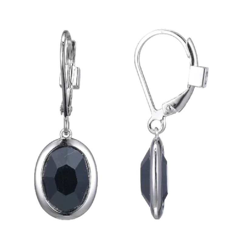 Smooth dangle earrings-Elle "Mirage" Hematite Drop Earrings