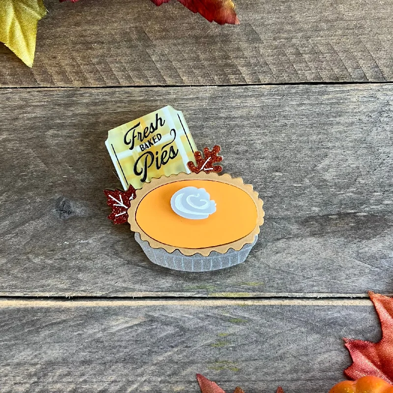 Full moon brooch-Fresh Baked Sweet Potato Pie Brooch