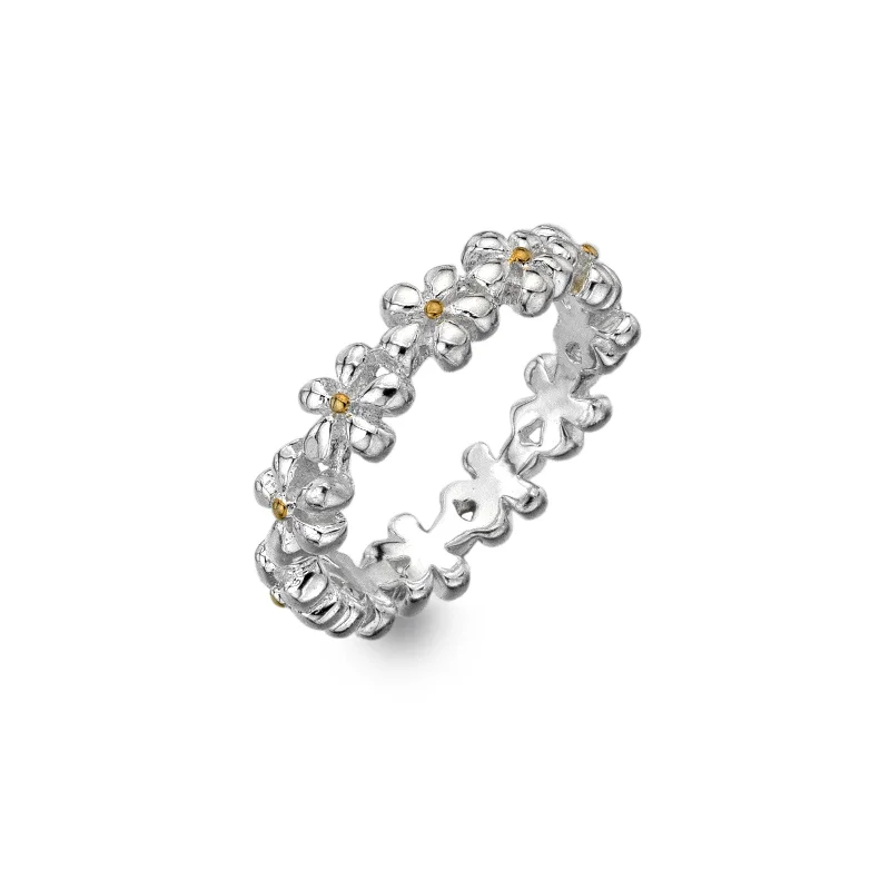 Sleek design rings-Sea Gems Daisy Chain Ring